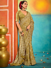 Abstract Print Art Silk Saree